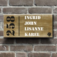 Naambordje Steigerhout | Legno-Line 40x20 cm