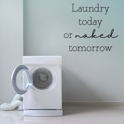 Wasruimte muursticker Laundry today