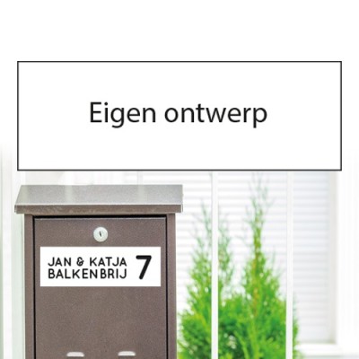 Brievenbussticker | Eigen ontwerp 15 x 5 cm