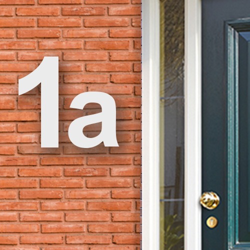 Huisnummers acryl wit | Namenenzo.nl