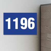 Huisnummerbordje Blauw | 15x10 cm