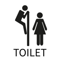 Toilet sticker Man/Vrouw 10