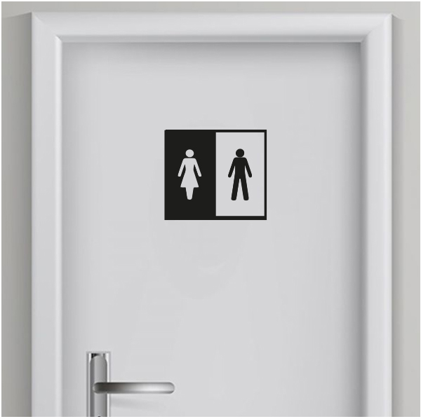 Toilet sticker Man/Vrouw 13