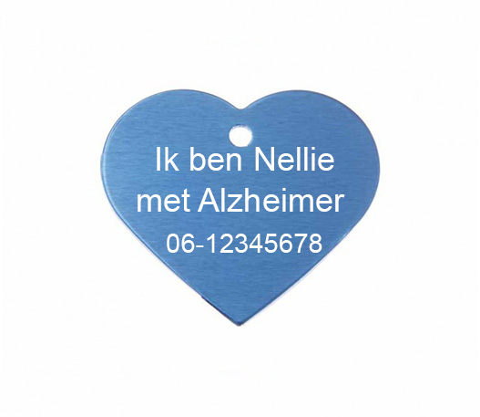 SOS penning hartje groot blauw Alzheimer