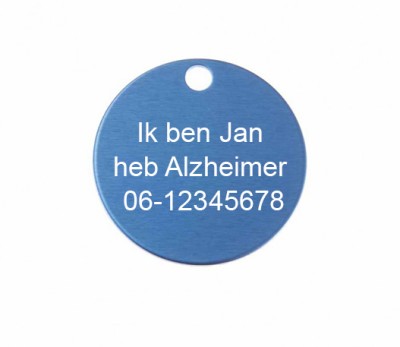 SOS penning rondje blauw Alzheimer