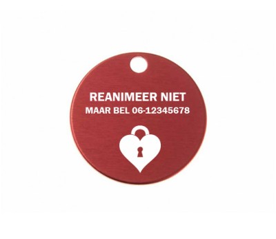 SOS penning rondje rood reanimeer niet