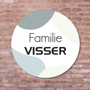 Luxe naambordje klassiek blauw