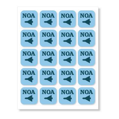 Naamstickers afgerond 30x30 mm